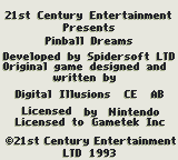 Pinball Dreams screenshot 4 for GameBoy